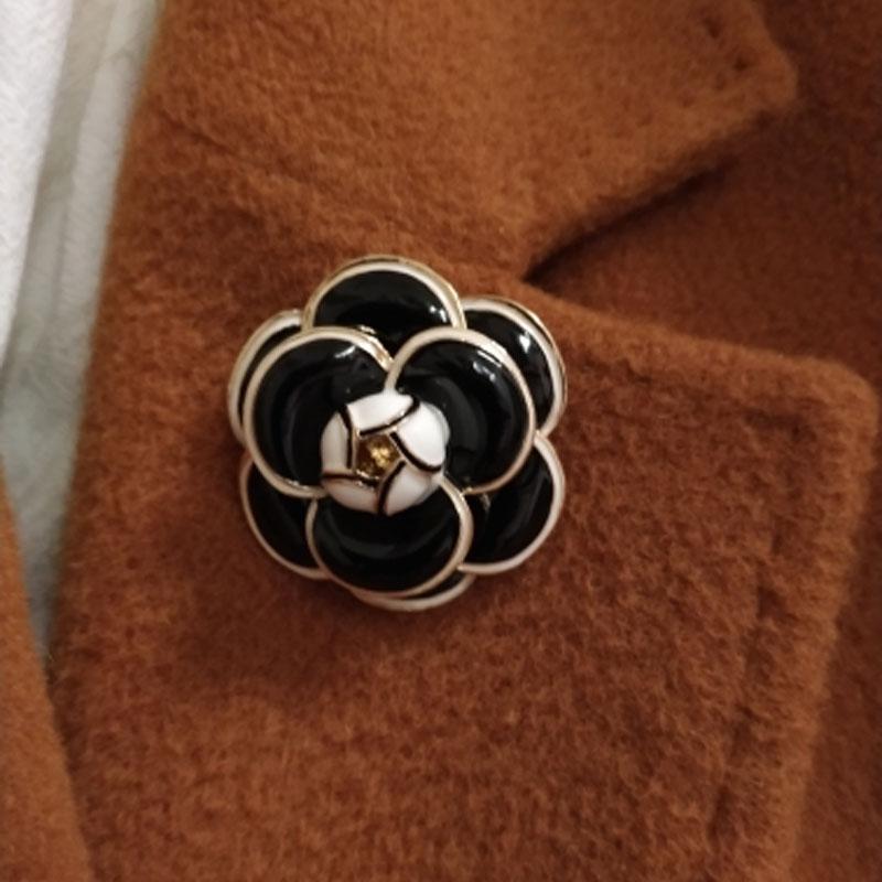 

Большая камелия одежда аксессуары Броши черно-бело-красный цветок женская булавка брошь ювелирное изделие подарок