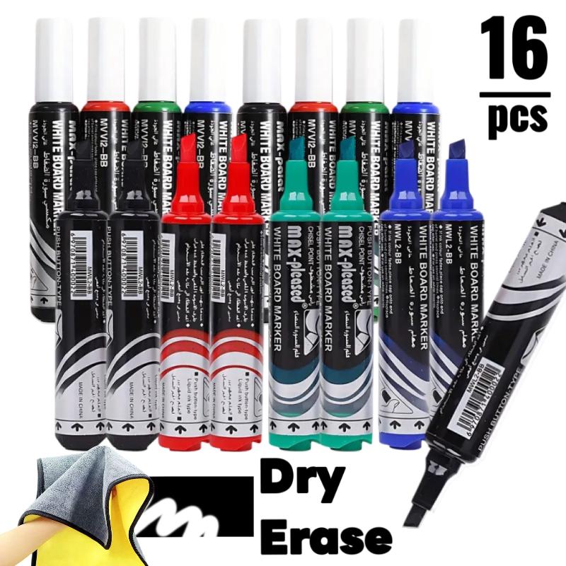 4/16pcs Liquid ink,Push Button-Type Marker Pen Set,For Whiteboard Graffiti