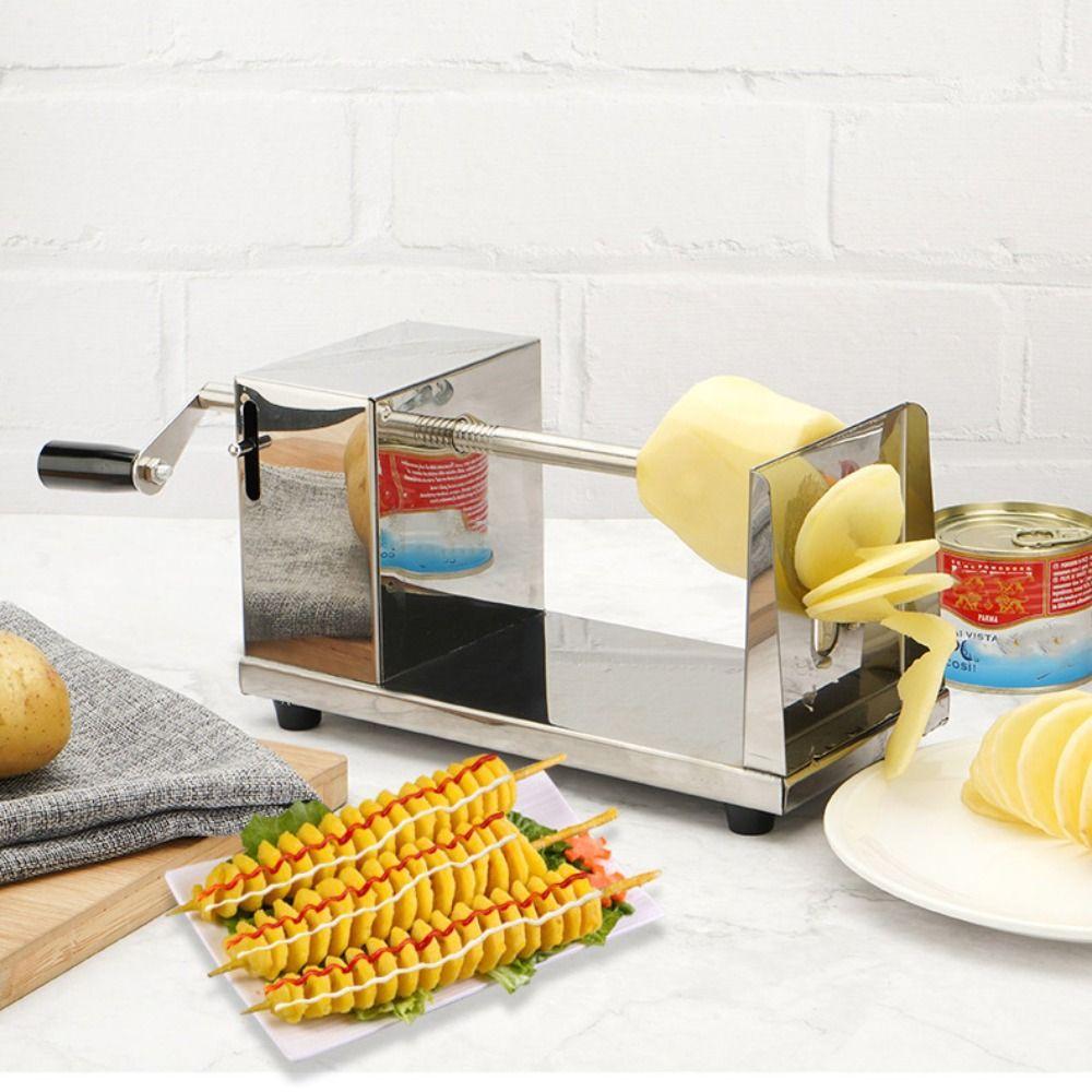 Stainless Steel Spiral Potato Cutter Wear Resistant French Fry Cutter  Snack Preparatio