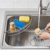 Stainless Steel Sink Corner Rack Waterproof Anti-rust Dish Drying Rack Punch-free Drainable Sink Storage Holder Bathroom