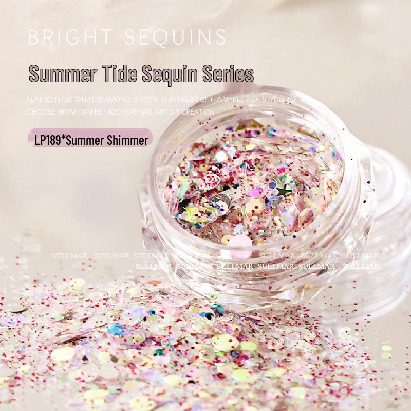 

Sweet Style Mixed Glitter Nail Art Decorations: Large & Small Sequins Pack