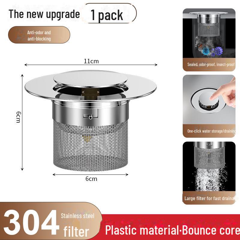 Beliebter Spülbeckenablauf aus Edelstahl mit Müllfilter für die Küche