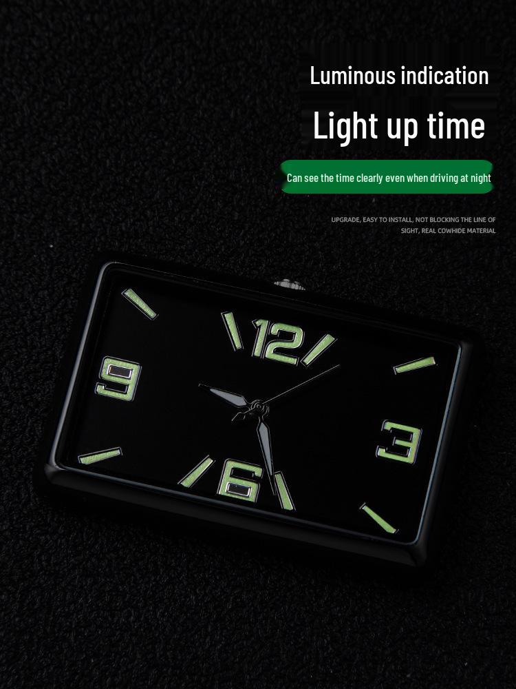 Personalized Square Quartz Car Clock - One-Button Start, Creative and Versatile Placement