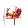 Santa and Reindeer Sleigh Decorative Yard Stake Figurine Eye-Catching for Lawn