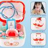Wooden Children's Simulation Boxed Medical Kit, Playing House Nurse Injection Stethoscope Role-playing Doctor Toy
