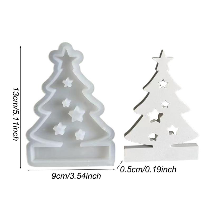 Christmas Tree Mold Candle Holder Making Mould Silicone Plaster Molds Resin Candle Holder Mold Cement Mould Epoxy Casting Molds