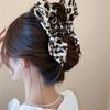 Retro Coffee Color Cashew Flower Claw Clip For Women Trend Large Bow Hair Claw Hairpins Back Of Head Shark Clip Hair Accessories