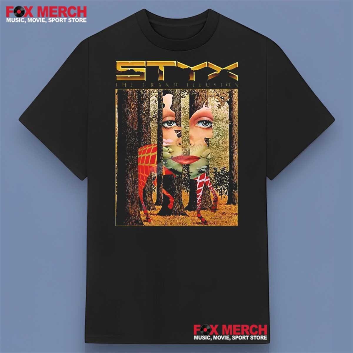 Styx Band The Grand Illusion Tour 2026 Shirt For Fans S-5XL Multicolor XXXL