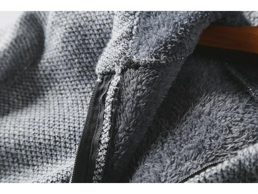 Men's Autumn/Winter Thick Hooded Knitted Cardigan Sweater Jacket