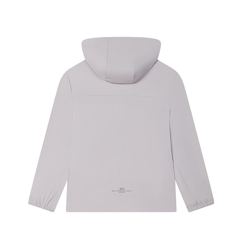 FILA Milano Series Multi-Pocket Outdoor Casual Versatile Hooded Jacket Men Jacket Dark-Gray Purple F11M525702F-PU