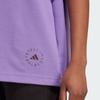 Adidas X Stella McCartney Letter Logo Print Sports Short Sleeve T-Shirt Women Tops Purple IA1514