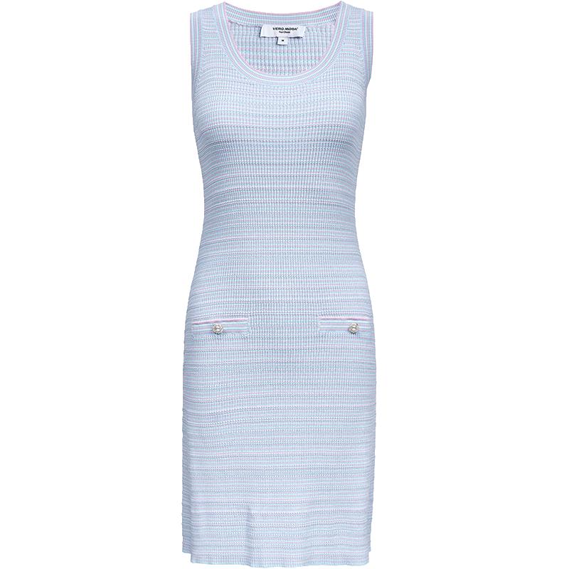 VEROMODA 2026 Autumn Sleeveless Color-Block Knit Dress XS