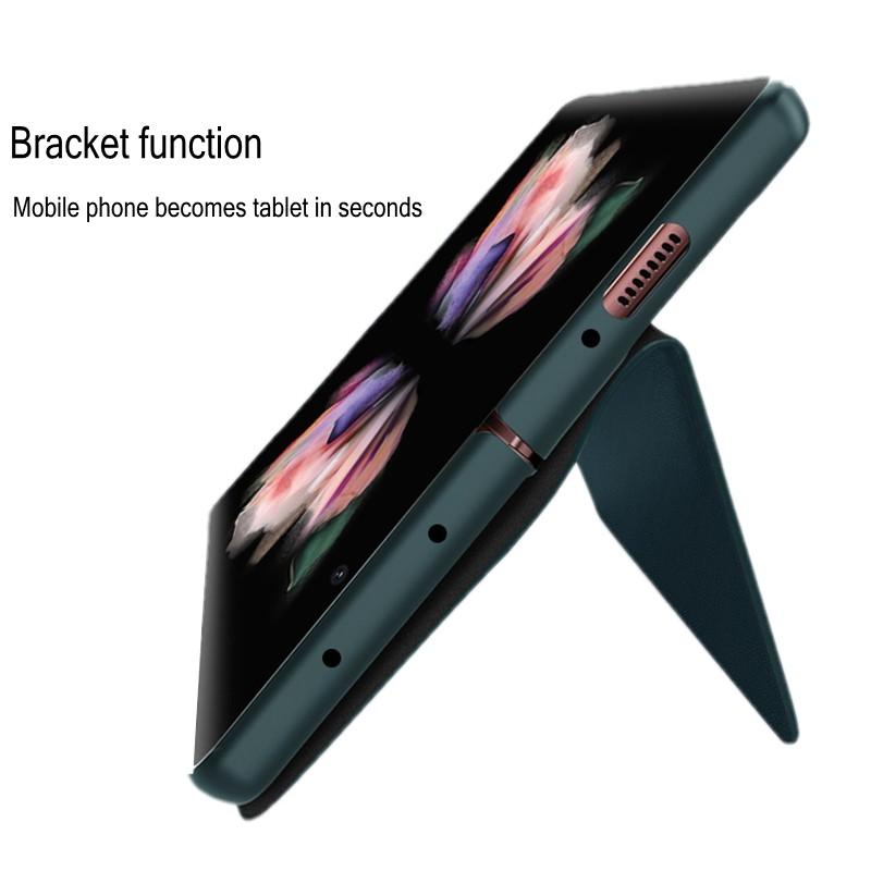 Luxury Leather Phone Cover For Samsung Galaxy Z Fold 4 3 2 Case With Card Slot Kickstand Back Case Can Be Separated