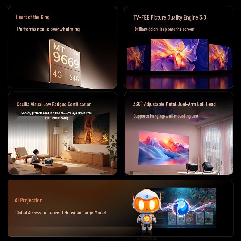 Dayancheng C3 Series 1080P Smart Gimbal Home Theater Projector (CN Version)