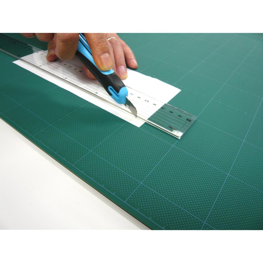 Kokuyo Cutting Mat, 3mm Thick, Green, Double Sided, Square Sided, 600×900mm, MA-44N