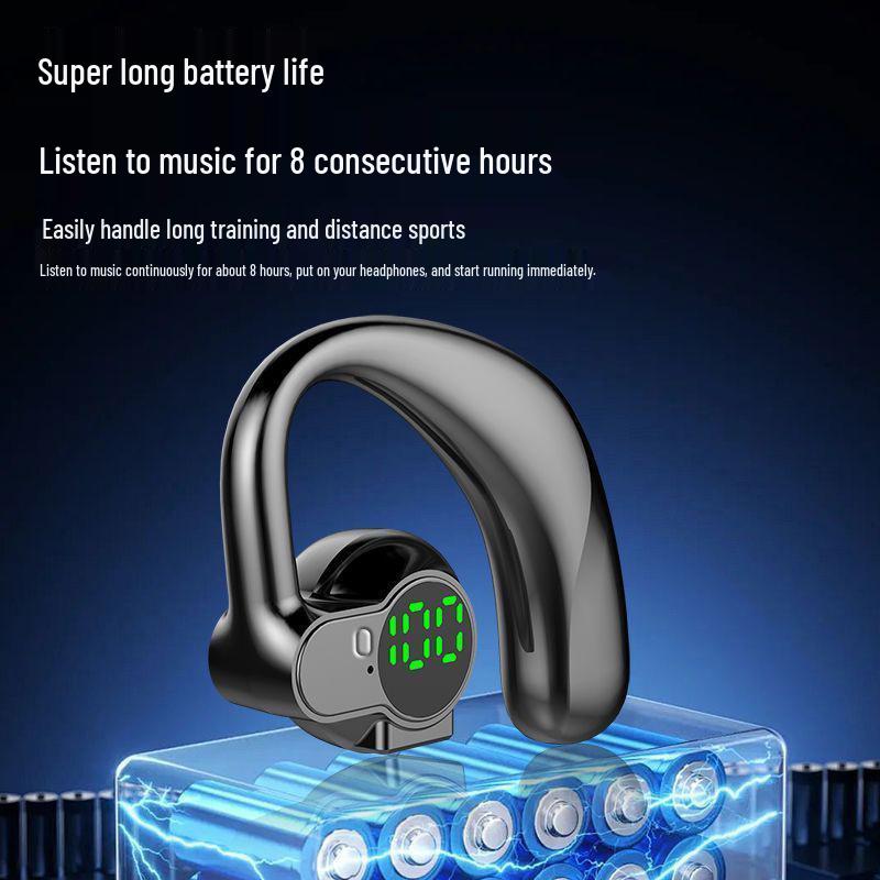 Rotatable Single Ear Hook Bluetooth Headset with LED Display