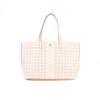 TB Perry Quilted Logo Commuter Large Capacity Coated Canvas Tote Bag Women Tote Pink Multicolor 82398-655
