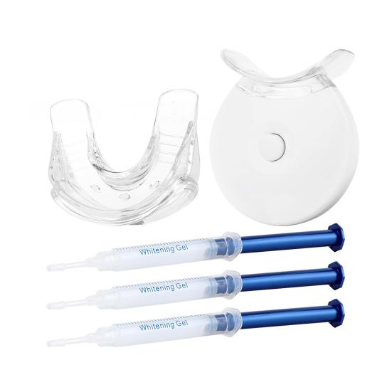Teeth Whitening Kit with 32 LED Gum Light Silicone Mouthpiece Gel Tube Portable IPX7 Waterproof Gum Health Toothache Relief Light Therapy Periodontal