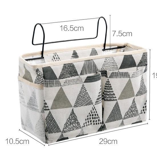 Nordic Creative Fabric Hanging Bedside Storage Bag - Bunk Bed Dormitory Organizer