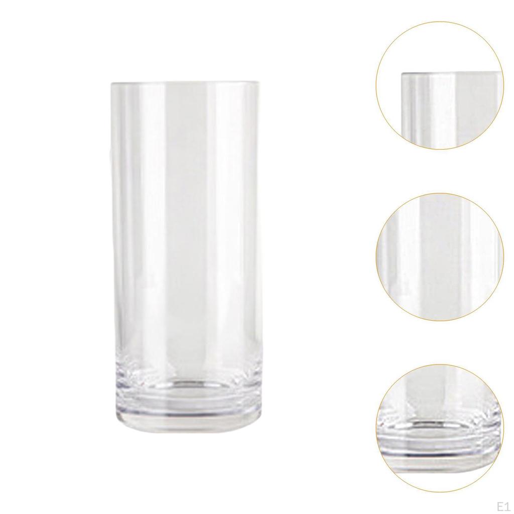 Acryl Klare Zylindervase, Dekorative Pflanzenstrauß Moderne Zylindrische Blumenvase, für Esszimmer