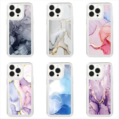 Marble Clear Shockproof Phone Case For Iphone 15 14 Plus 13 12 11 Pro Max Silicone Soft TPU Transparent Back Cover