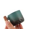 Wood Handle Tea Cup 60ml Water Cup Handmade Retro Ceramics Coffee Mug  Office
