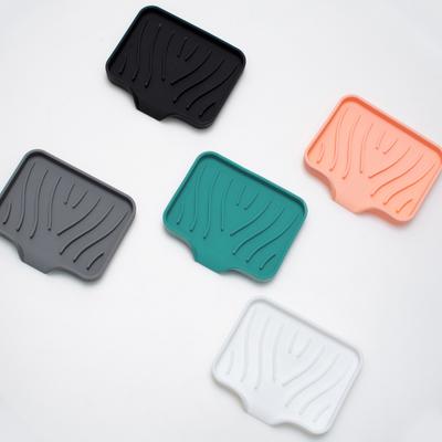 Boîte à savon de vidange en Silicone, 1 paquet, cuisine salle de bains, plateau d'évier antidérapant, Table de lavage créative, plateau à savon, égouttoir à poinçon gratuit