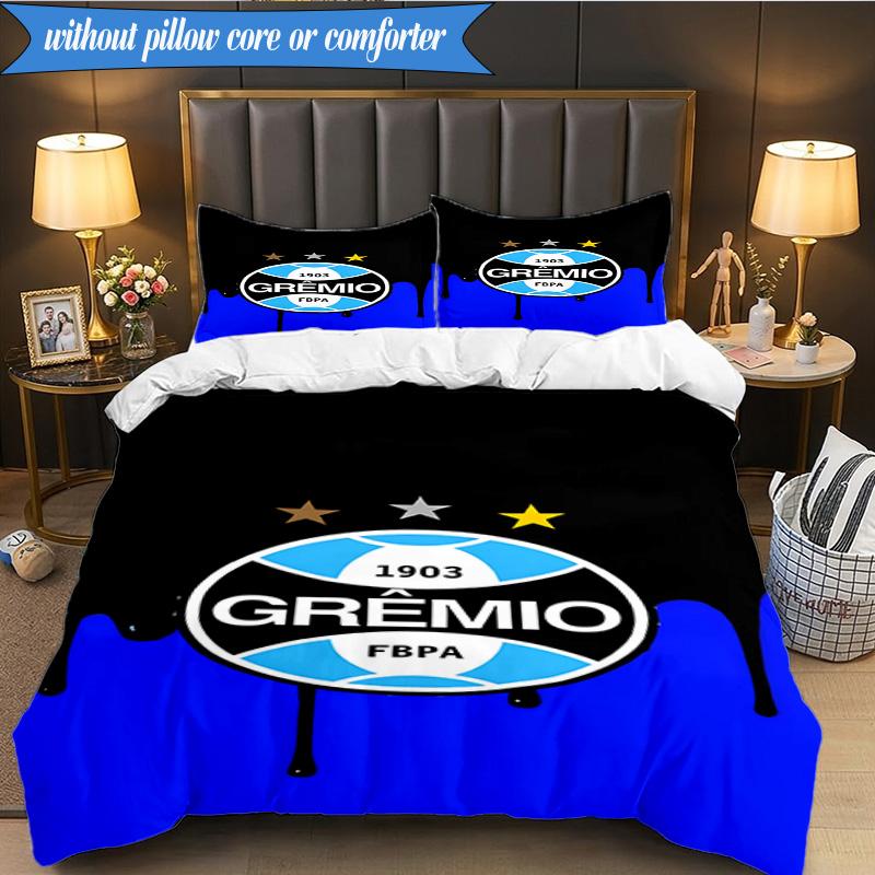 3PCS Grêmio FBPA Printed Soft Bedding Set,Including 1pc Duvet Cover And 2pcs Pillowcases Perfect for Bedroom, Dormitory, Fan Gift