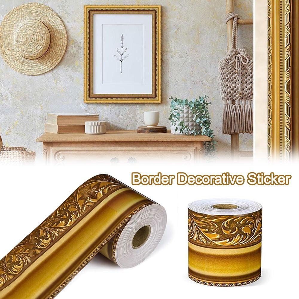 New Self-Adhesive Border Decorative Sticker Gold DIY Photo Frame Vintage Poster Border Stickers Party Decoration