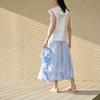 Seutyudiopolaenkeompeoni Frilled Organza Midi Skirt