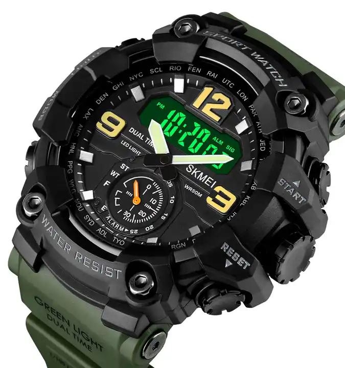 Skmei 1637 Newest Digital Sport Watch Dual Time Analog Digital Wrist Watches 50m Waterproof Wristwatch