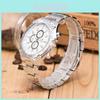 Stylish Men Steel Band Watch Business Alloy Timepiece Casual Wear Accessory