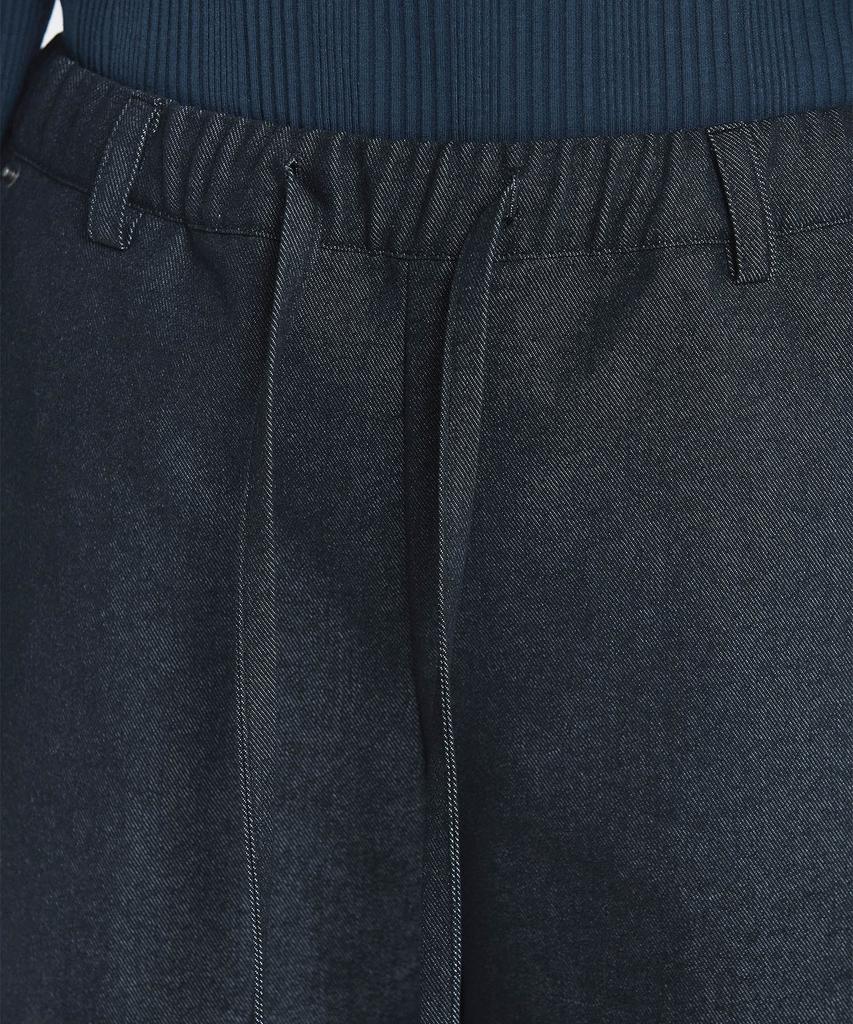 IHR Denim Detail Elastic Waist Pants / Charcoal