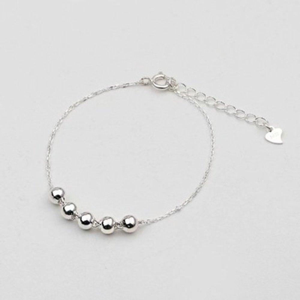 [As Little] Silver Chain Bracelet Silver 925 Cable Ball Point