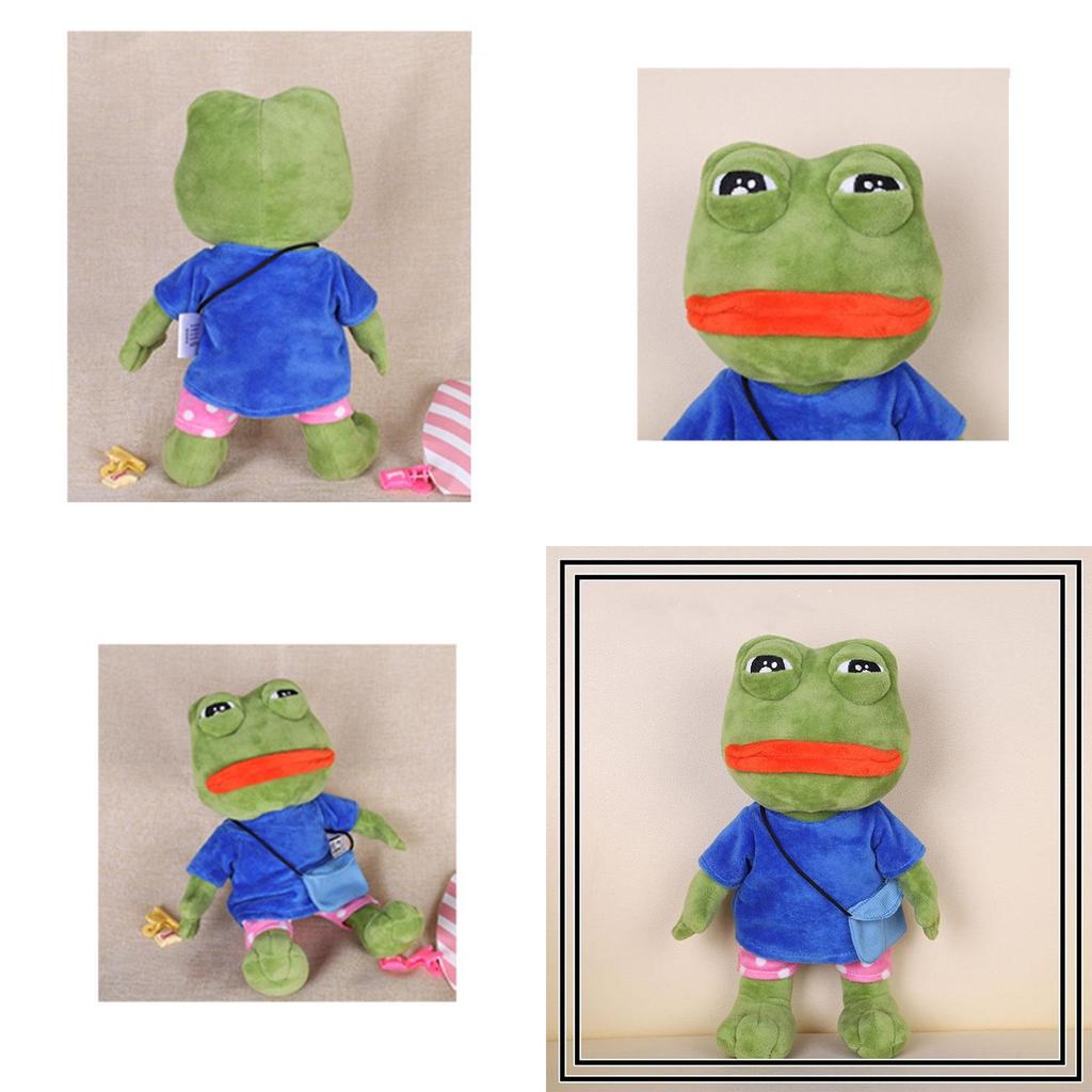 13.7in High Quality Pepe The Frog Shoulder Bag Plush Soft Toy