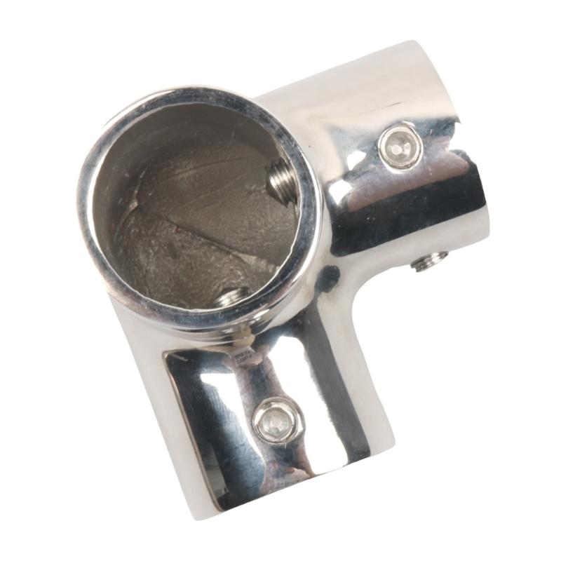 Boat Handrail Corner Fitting Tees Connector 316 Stainless Steel Rail Joint with Slip-On Tube Design and Set Screws for Assembly Work