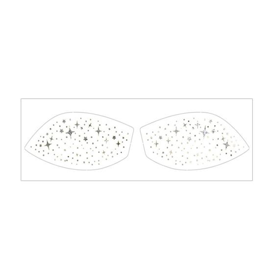 Metallic Eye Tattoo Stickers, Waterproof Temporary Freckle Decals, Sparkling Foil Eye Makeup for Festival Party, Glitter Face Art