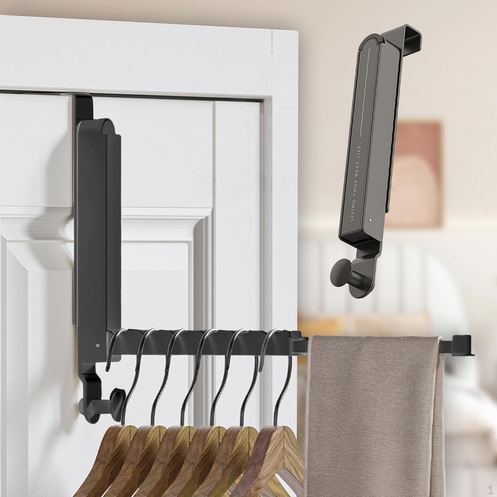 

Расширяемая вешалка для одежды с крючком над дверью, многоцелевой органайзер для полотенец, шляп, офиса, ванной комнаты, 2CM Width Hook