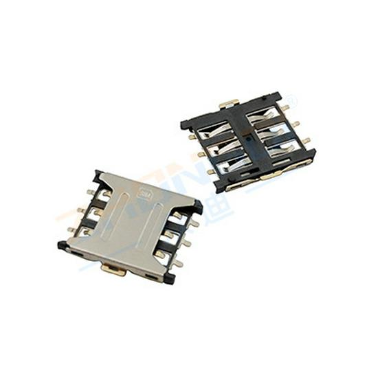 NANO-SIM-0501-P Push-in Nano SIM Card Socket with Pins