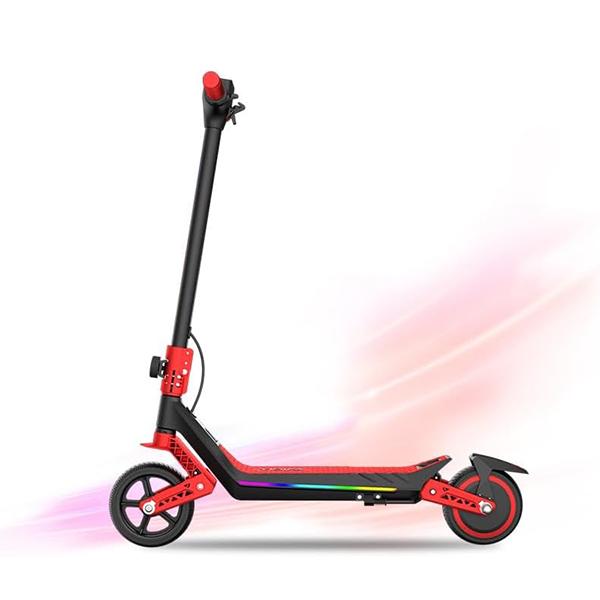Electric Scooter (6-12Y) | 16km/h, 10km Range, Foldable | Dual Shock Absorbers & E-ABS | LED Display & Colorful Lights