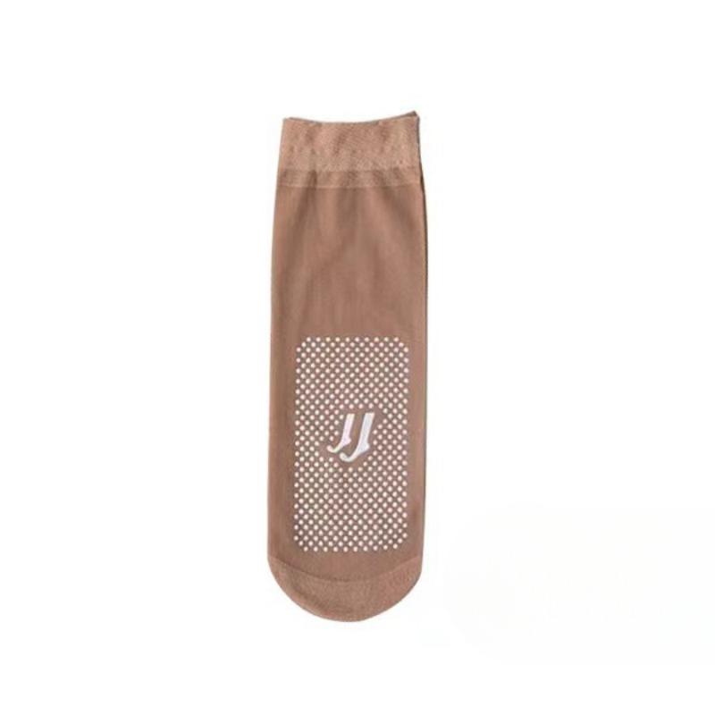 10 Pairs of Women's Summer Ultra Thin Glue Non Slip Anti Hook Wire Invisible Short Socks