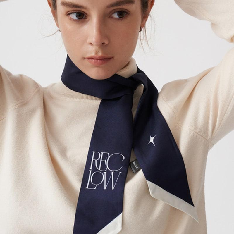 RECLOW [Reclow X Artnom] ART SHINE Long Scarf NAVY