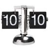 Retro Creative Single-Leg Automatic Flip Clock: Small Balance Living Room Table Clock