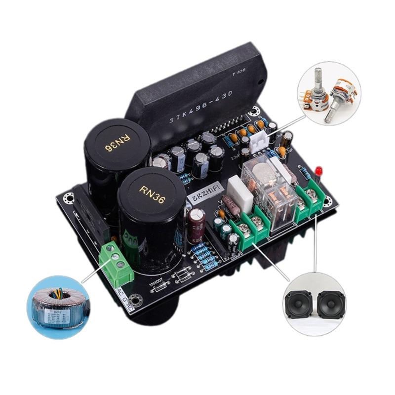 STK496-430 Cyfrowy wzmacniacz stereofoniczny 300 W 150 W x 2 Dwukanałowy wzmacniacz AC35 V 6 Ohm