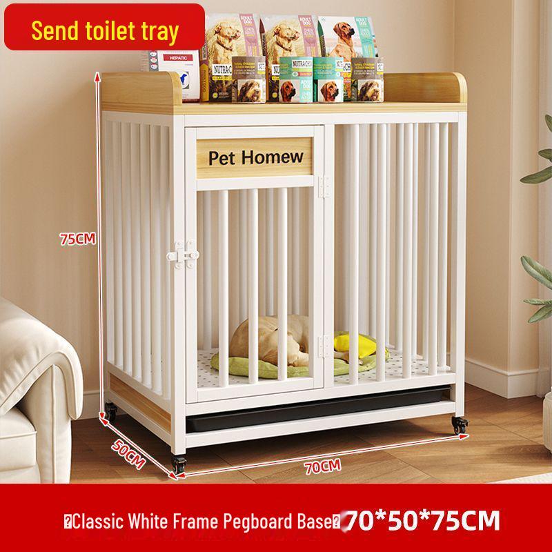 Indoor Large Dog Kennel with Toilet Separation, Thickened Bedroom Pet Cage