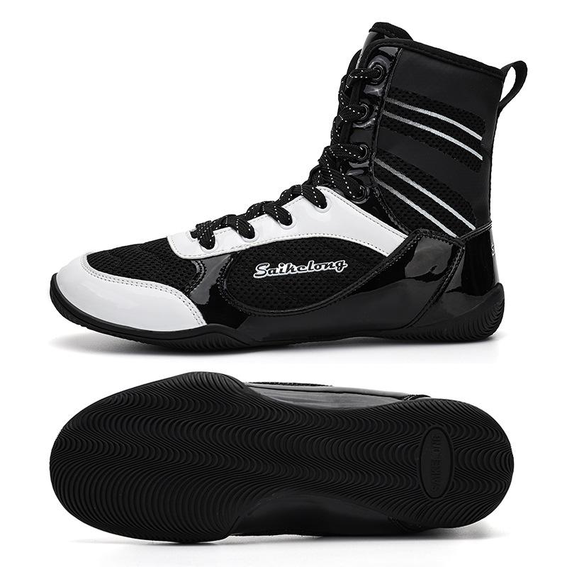 Men's and Children's High Top Wrestling and Boxing Shoes for Indoor Training