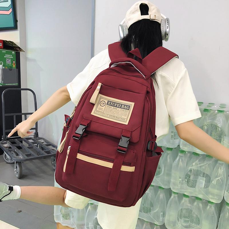 New schoolbag female college student high school student casual backpack simple large capacity boys backpack
