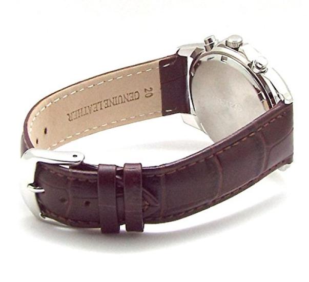 SEIKO Chronograph Watch with Genuine Leather Officially Distributed in Japan by Seiko Strap, Black, SND309P1/BR