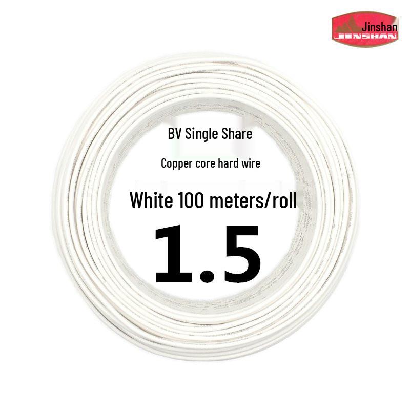 Jinshan 2.5 Sq Mm Copper Core BV1.5/4/6 Single-Strand Flame Retardant Cable