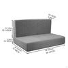 4Pcs Camper Cushion Covers Furniture Protector, Elastic Backrest Replacement, RV Seat